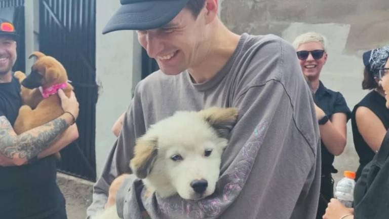 Integrante del equipo de Shakira adopta un perrito rescatado en Quito