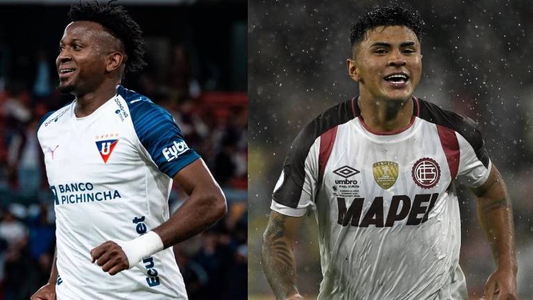 Michael Estrada es jugador de Liga de Quito, mientras que Dylan Aquino es jugador de Lanús.