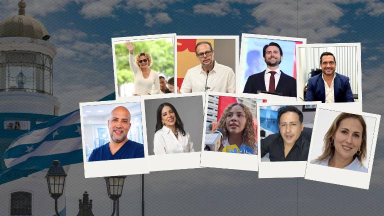 Nueve precandidatos para la Alcaldía de Guayaquil.
