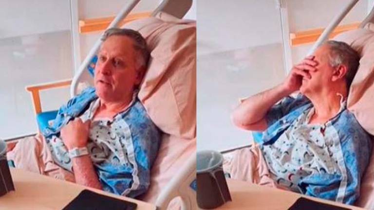 Hombre con alzheimer reacciona al embarazo de su hija