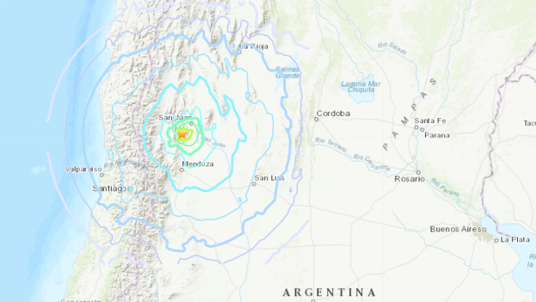 Sismo de magnitud 6,4 sacude a Argentina