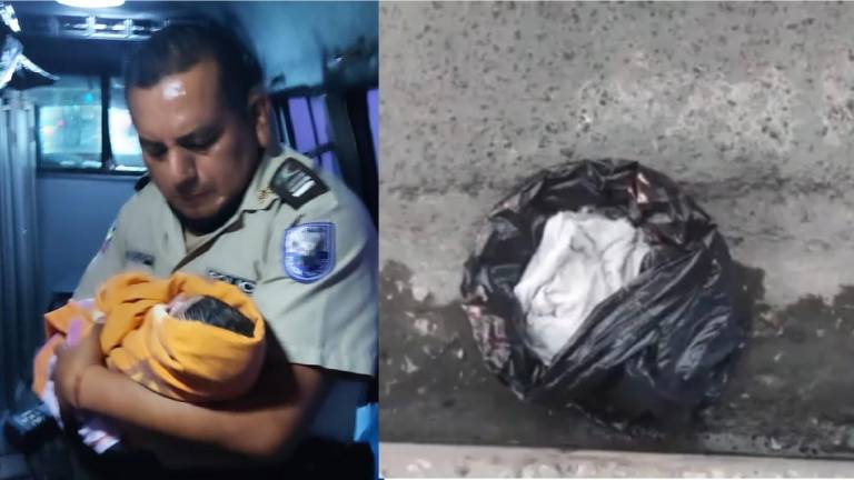 Recién nacido aún con el cordón umbilical fue hallado en una vereda del sur de Guayaquil
