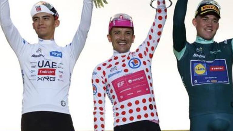 Richard Carapaz es coronado como Rey de la Montaña del Tour de Francia 2026