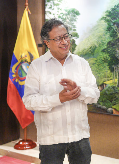 Los mandatarios Gustavo Petro y Daniel Noboa.