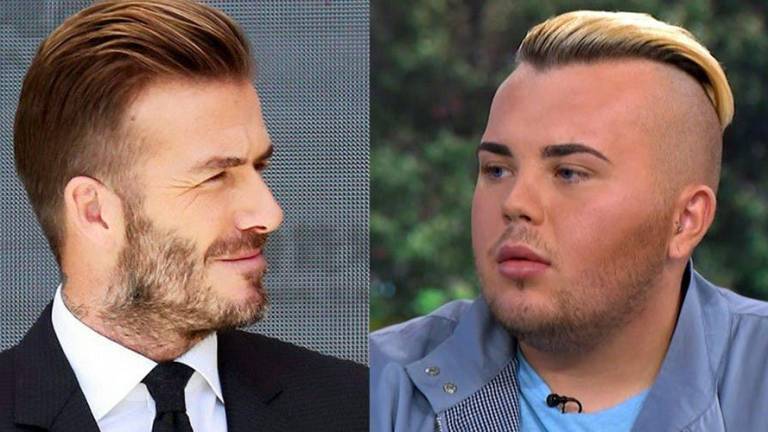 El joven que gastó más de $25.000 para parecerse a David Beckham
