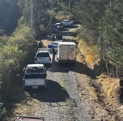 Cadáver hallado cerca de la quebrada de Guápulo.