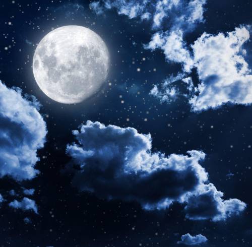 Imagen de la luna y el cielo.