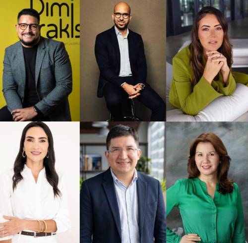Mosaico con algunos de los expositores.