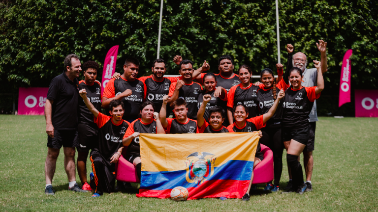 Yaguares Mixed Ability Rugby es un equipo de rugby inclusivo que cuenta con el patrocinio de Banco Guayaquil.
