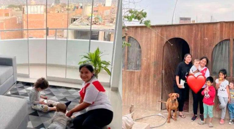 Futbolista le regaló un departamento a su niñera, quien vivía en una casa de madera