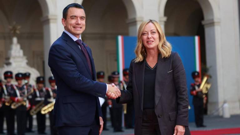 Daniel Noboa y Giorgia Meloni mantuvieron una reunión en Roma.