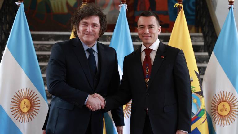 Javier Milei y Daniel Noboa se encuentran en Carondelet.