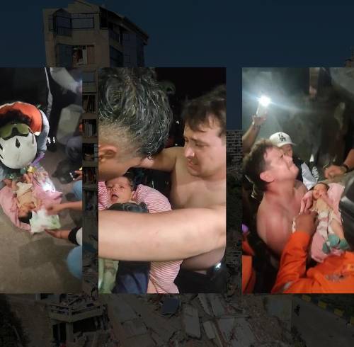 Recopilación de imágenes del rescate del bebé recién nacido en Venezuela.