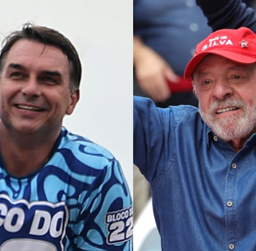 Flávio Bolsonaro y Luiz Inácio Lula da Silva.