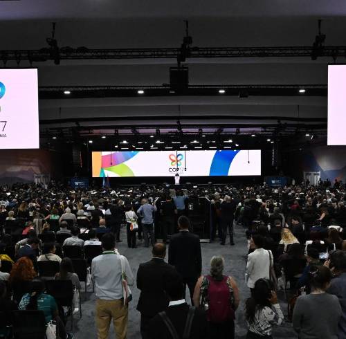 Fotografía durante la ceremonia de apertura de la COP17, en Yerevan, Armenia.