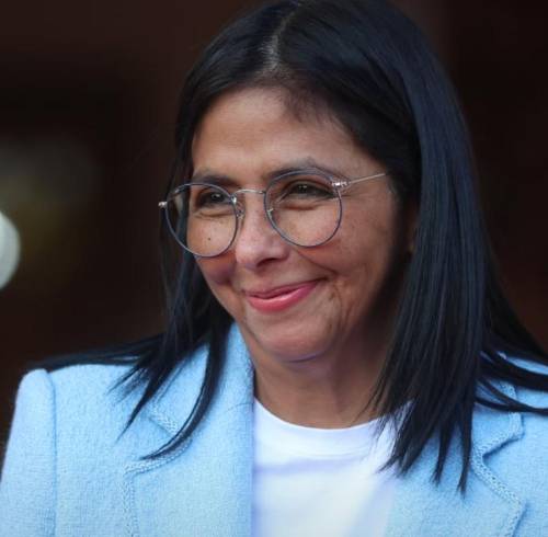Delcy Rodríguez, presidenta encargada de Venezuela, en una fotografía de archivo.