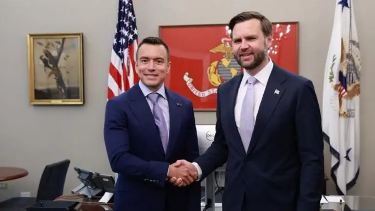 Daniel Noboa se reunió con JD Vance en Washington y destacó alianza contra el narcotráfico