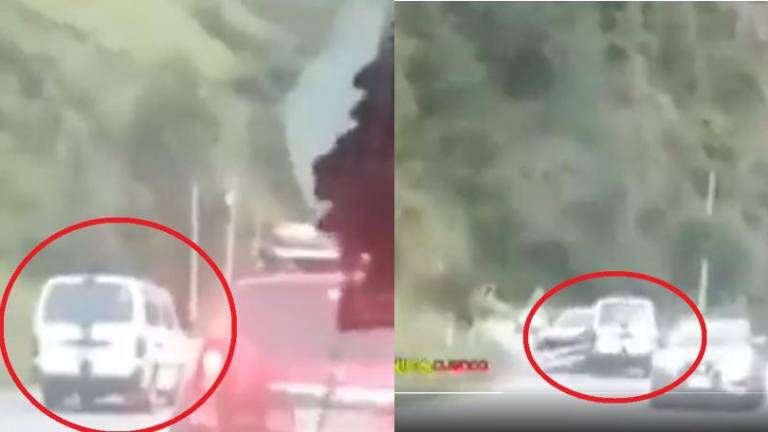 Graban instantes previos de un accidente de tránsito en la vía Loja-Cuenca: conductor habría estado ebrio