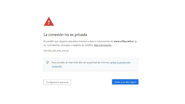 Deshabilitan página web de las Fuerzas Armadas por incidente
