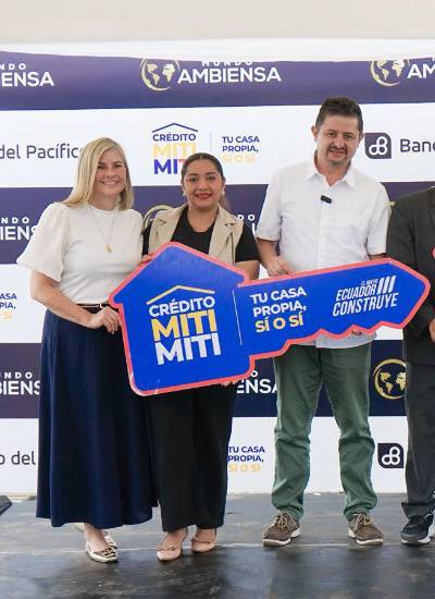 Ambiensa en alianza con Banco del Pacífico impulsan un crédito hipotecario con una tasa preferencial del 4,87 por ciento anual.