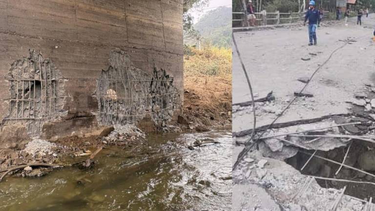 Puentes Churute y Mollopongo, afectados por explosiones, permanecerán cerrados