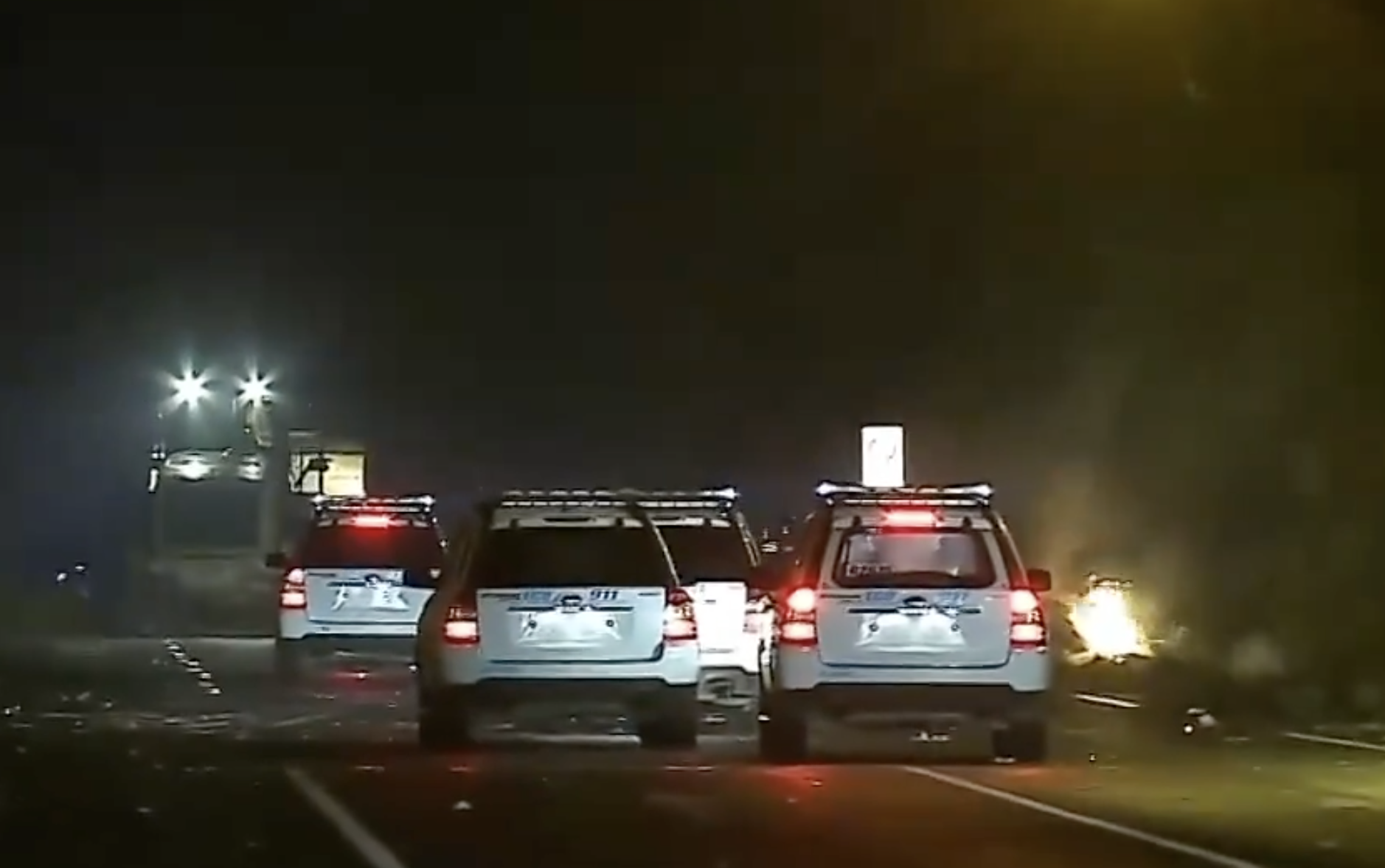 Vías cerradas al finalizar el miércoles 