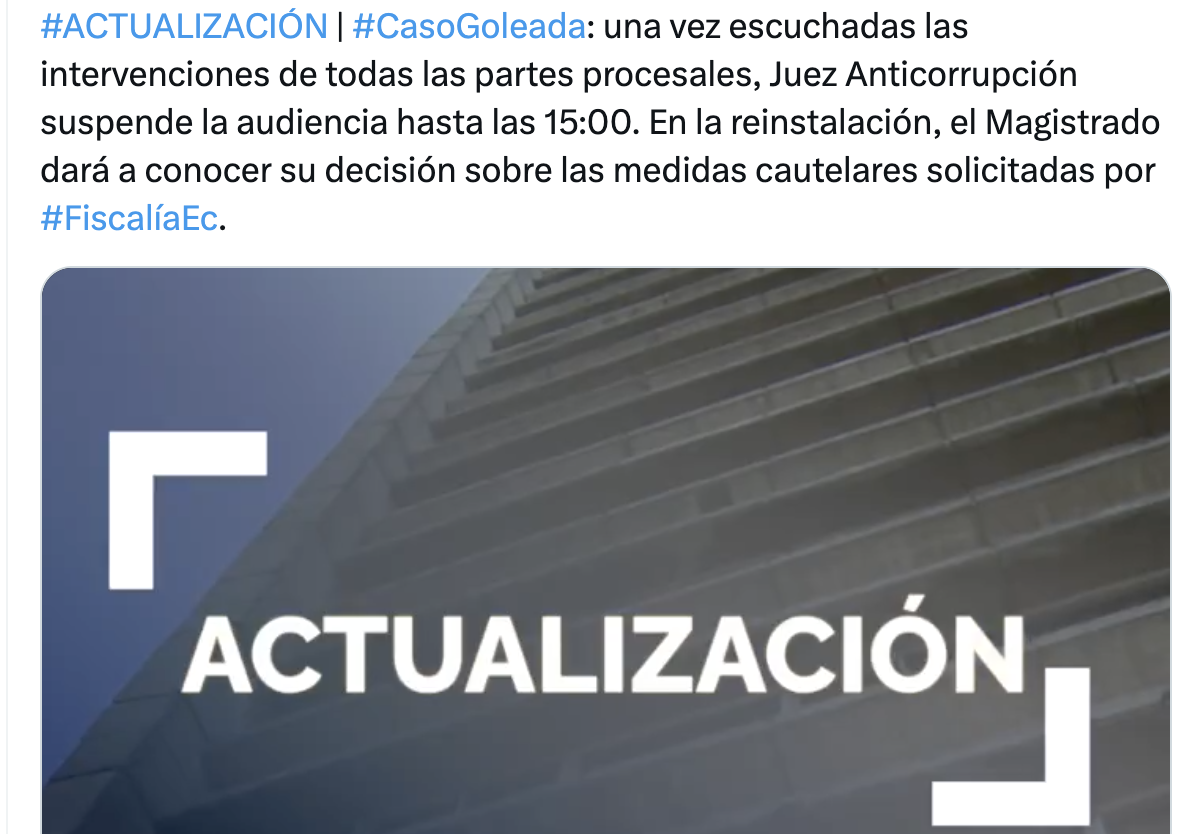 Caso Goleada: juez suspende la audiencia y entra a deliberar
