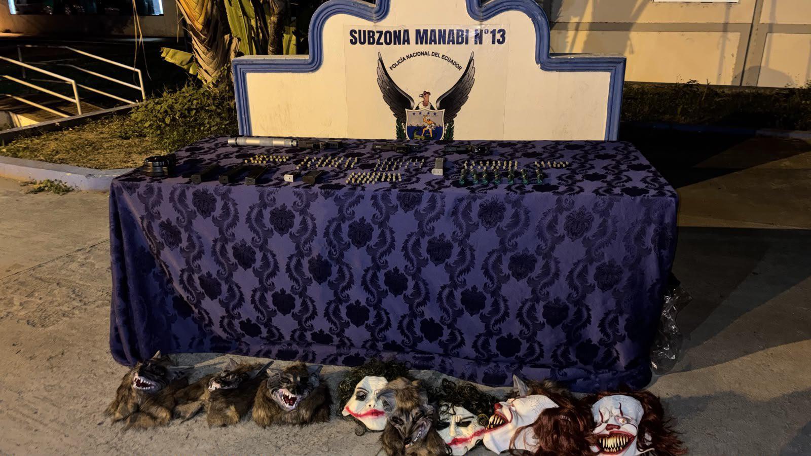 Cayó la banda criminal ‘G200’ en Manabí: usaban máscaras de Halloween para intimidar