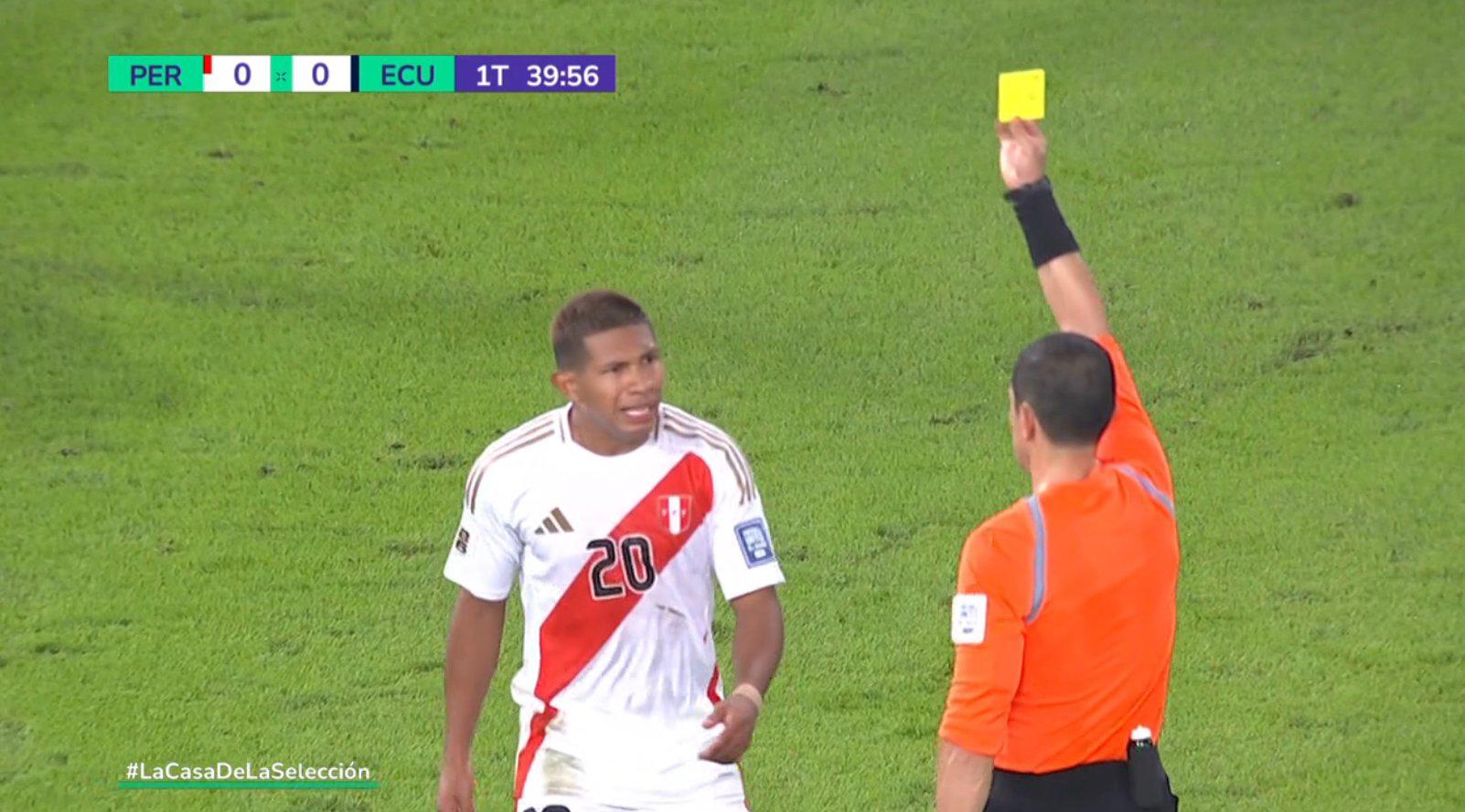 Segunda tarjeta amarilla para Perú Segunda tarjeta amarilla para Perú