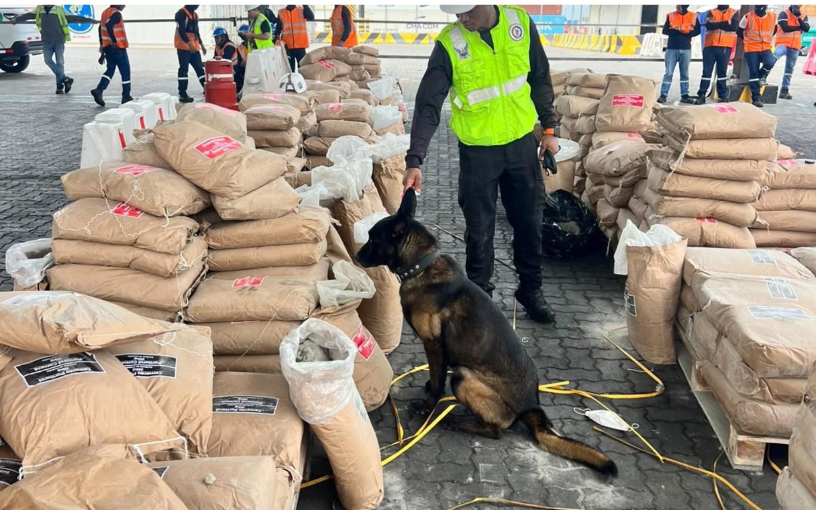 Guayaquil: Hallan 748 kilos de cocaína mezclados con cemento de exportación en el puerto de Posorja