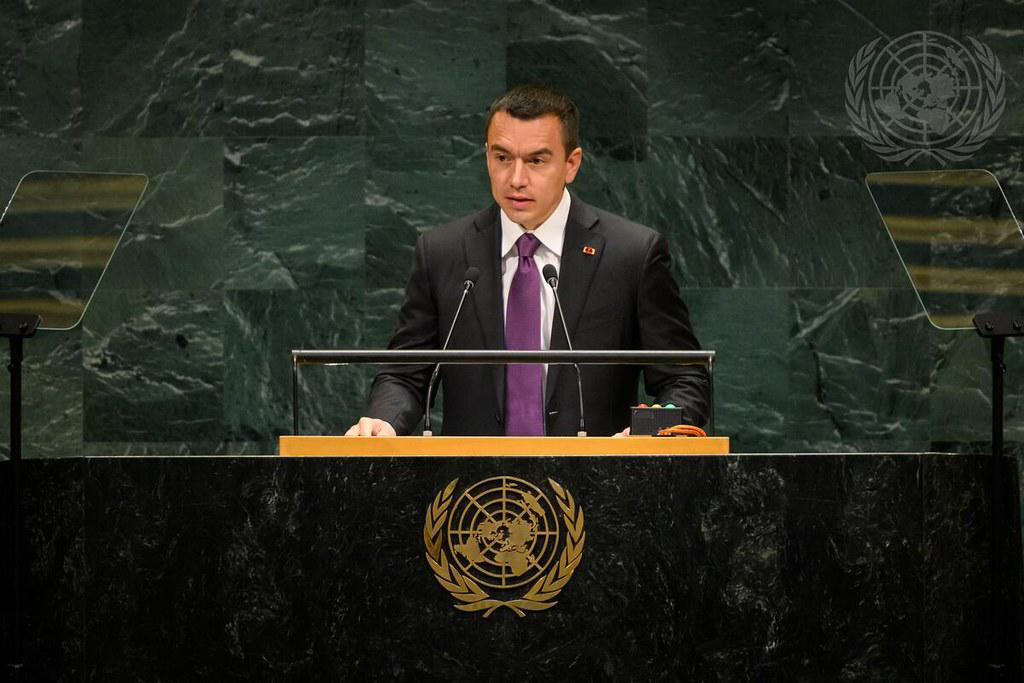 Daniel Noboa pide en la ONU una alianza mundial para rastrear el dinero del crimen organizado: estas son las tres propuestas