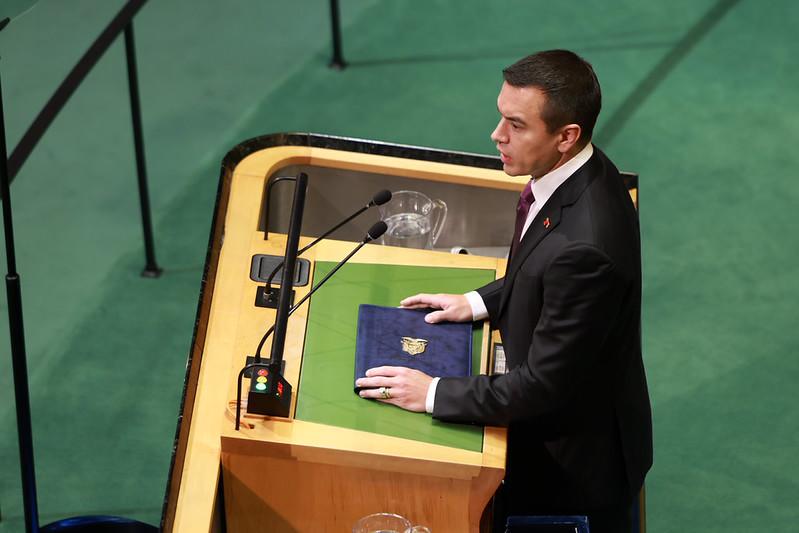 Daniel Noboa advierte ante la ONU sobre los riesgos de la inteligencia artificial y hace un pedido