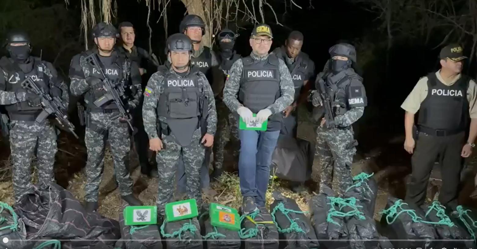 Tres toneladas de droga incautadas en Manabí: Reimberg dice que encontrarán las caletas de Los Choneros