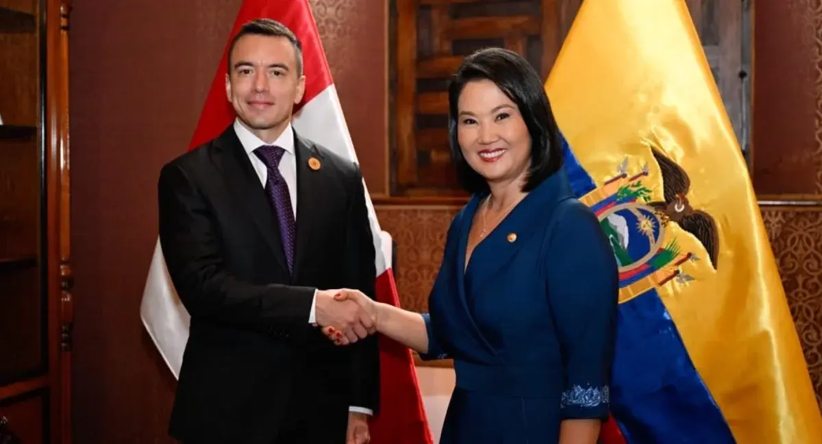 La agenda entre Daniel Noboa y Keiko Fujimori en Lima incluye seguridad, comercio y frontera