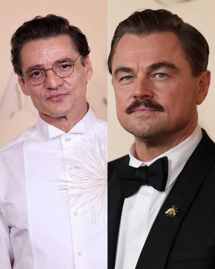 El cambio de look de Pedro Pascal y el inesperado bigote de Leonardo DiCaprio llaman la atención en la alfombra roja