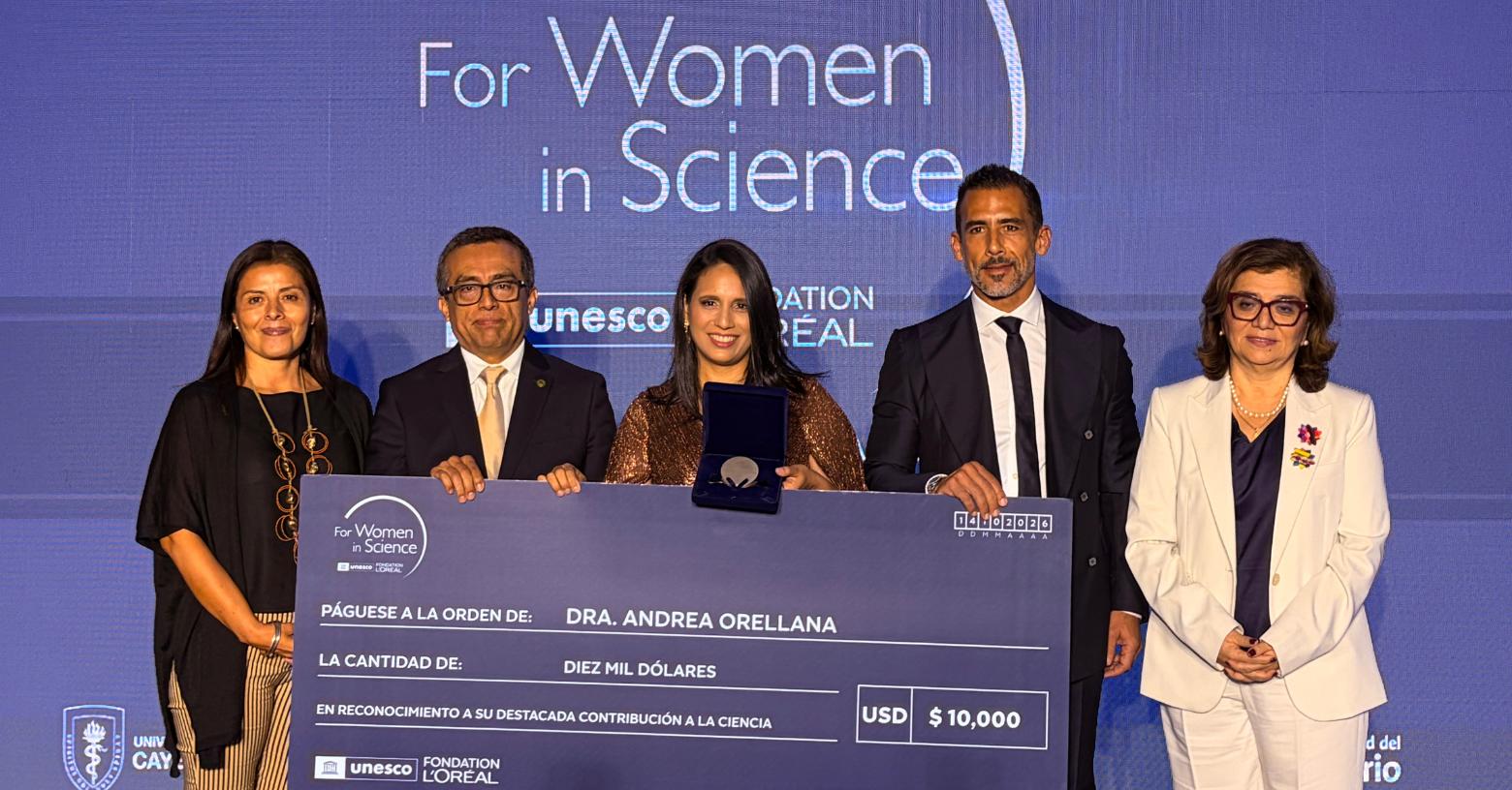 Andrea Orellana: científica ecuatoriana gana premio L’Oréal-UNESCO Mujeres en la Ciencia 2026 