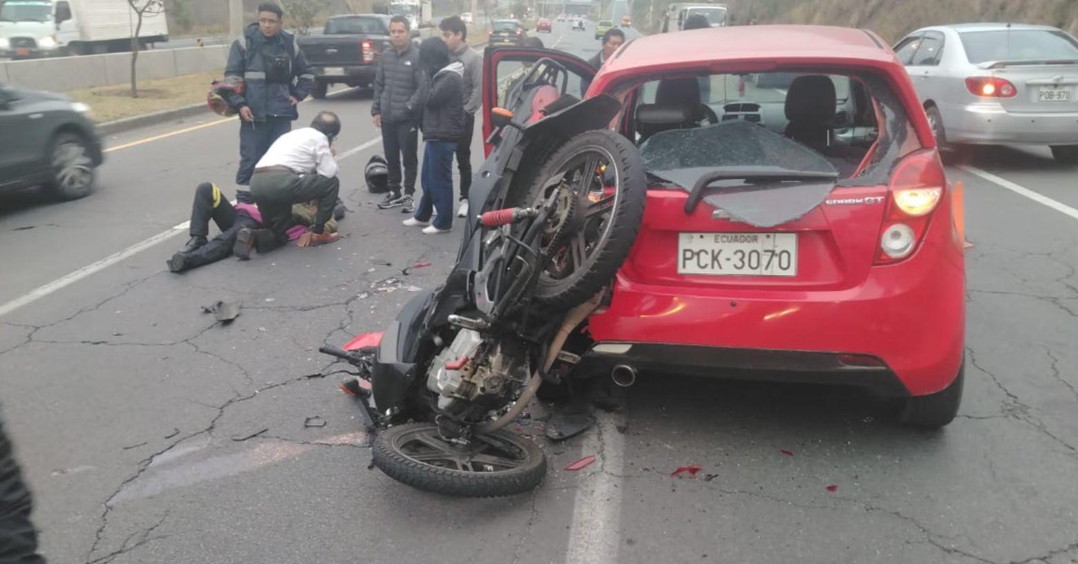 Accidente en la Ruta Viva: una persona quedó herida tras choque entre moto y auto