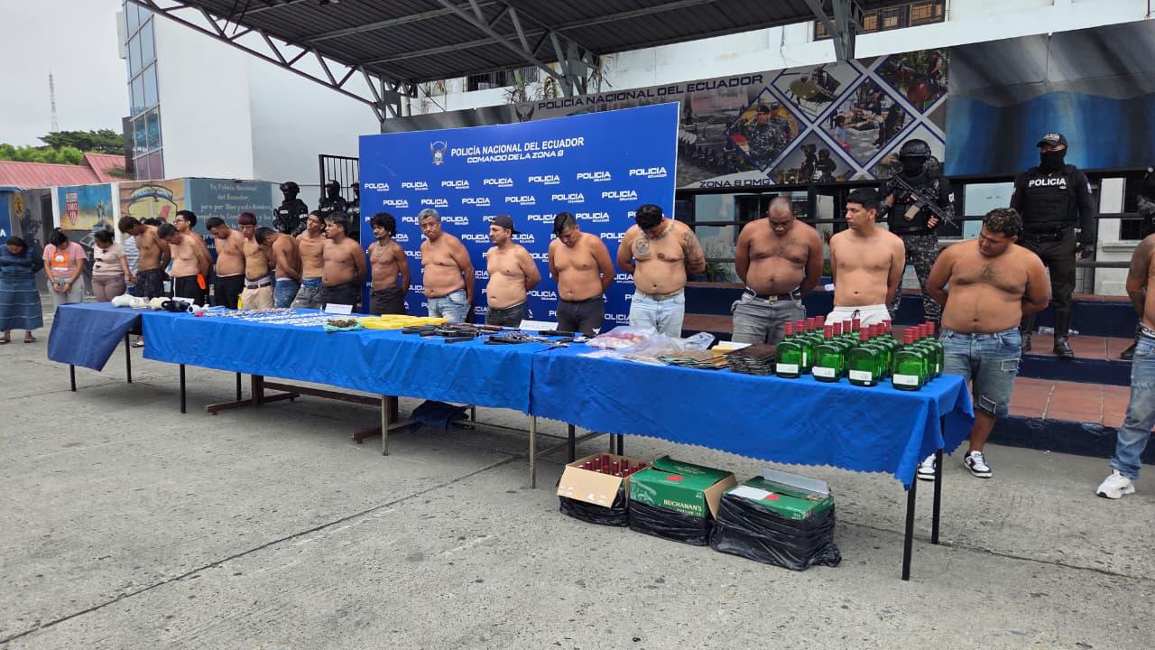 Operativo 'Apolo 35' en Guayaquil y Durán deja 22 aprehendidos y decomisa armas y vehículos