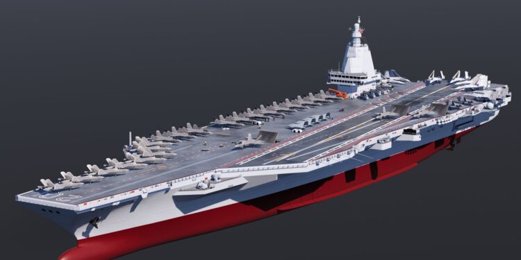 China acelera la construcción de un portaaviones de 330 metros de largo, casi tan extenso como tres campos de fútbol juntos
