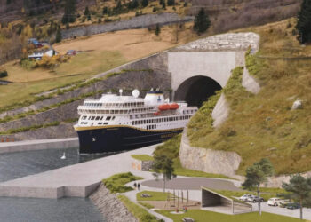 Noruega construye el primer túnel del mundo que permitirá a los barcos atravesar una montaña