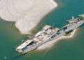 El segundo río más largo de Europa sufre una sequía tan intensa que un barco hundido durante la Segunda Guerra Mundial reaparece tras bajar el nivel del agua