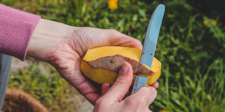 Mezclar cáscara patata con bicarbonato