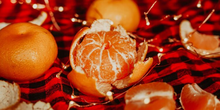 Batir cáscara mandarina con vinagre