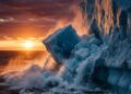 Después seis iceberg colosal vuelve