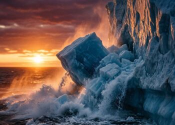 Después seis iceberg colosal vuelve