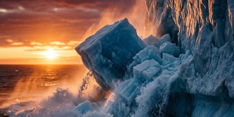 Después seis iceberg colosal vuelve