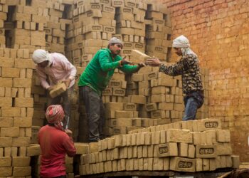 India concreto fabrica con heces