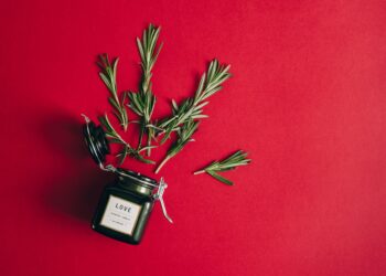 Poner una hoja romero funda