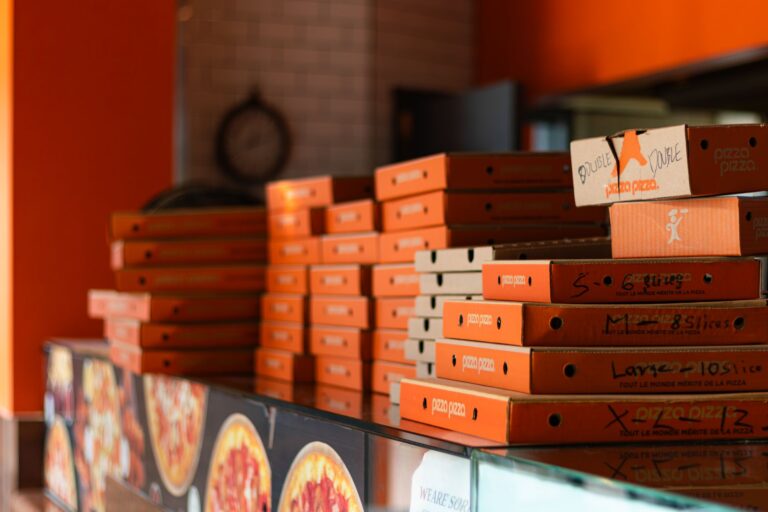 Tienes cajas pizza vacías casa