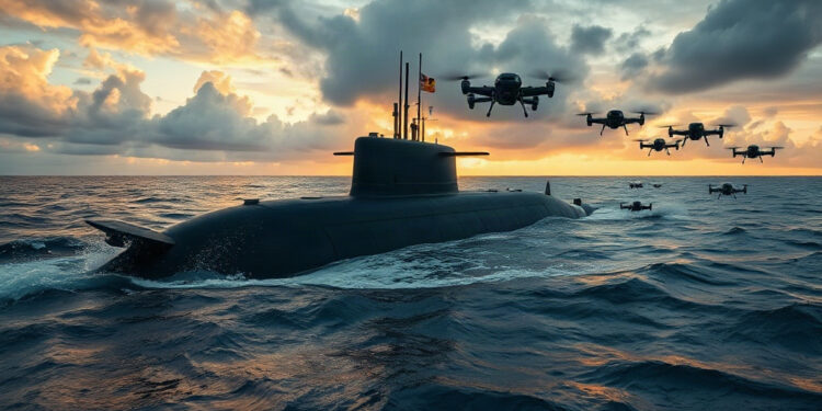 Primer submarino capaz lanzar enjambres